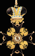 Знак ордена Святого Станислава II степени с Императорской короной