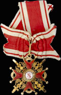 Знак ордена Святого Станислава III степени с мечами и бантом